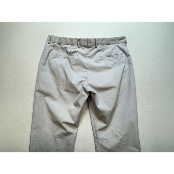 Express Photographer Men's Straight Pants Flat Front Size 34/32 Gray Pinstripe - Picture 13 of 15